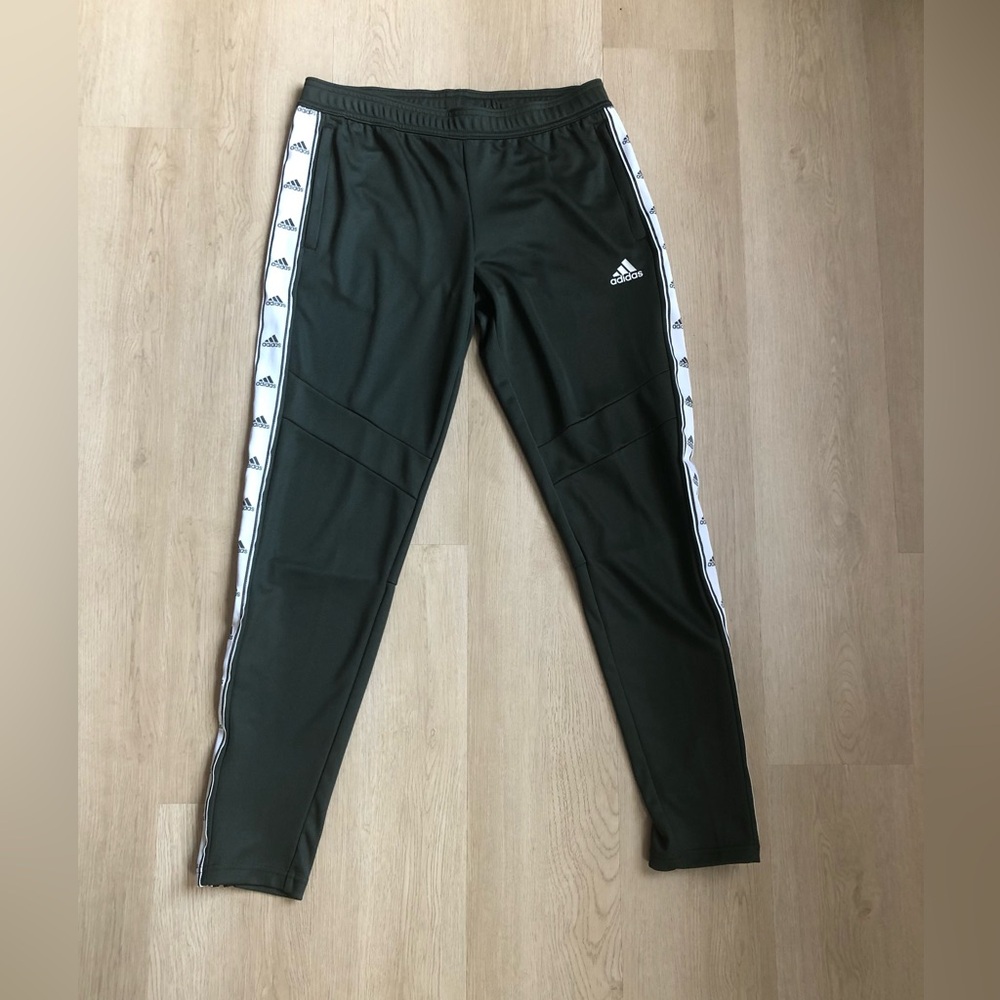 Adidas Women’s Climacool Olive Green/White Track Pants Size Medium New